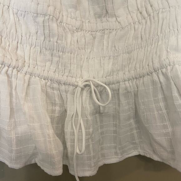 J. Crew Women's Size 2X White Textured Gauze Smocked Clio Top New with Tags - Picture 5 of 10